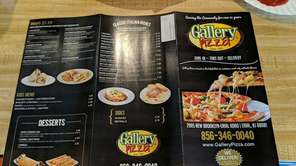 Gallery Pizza | 2905 New Brooklyn Erial Rd, Sicklerville, NJ 08081 | Phone: (856) 346-0040