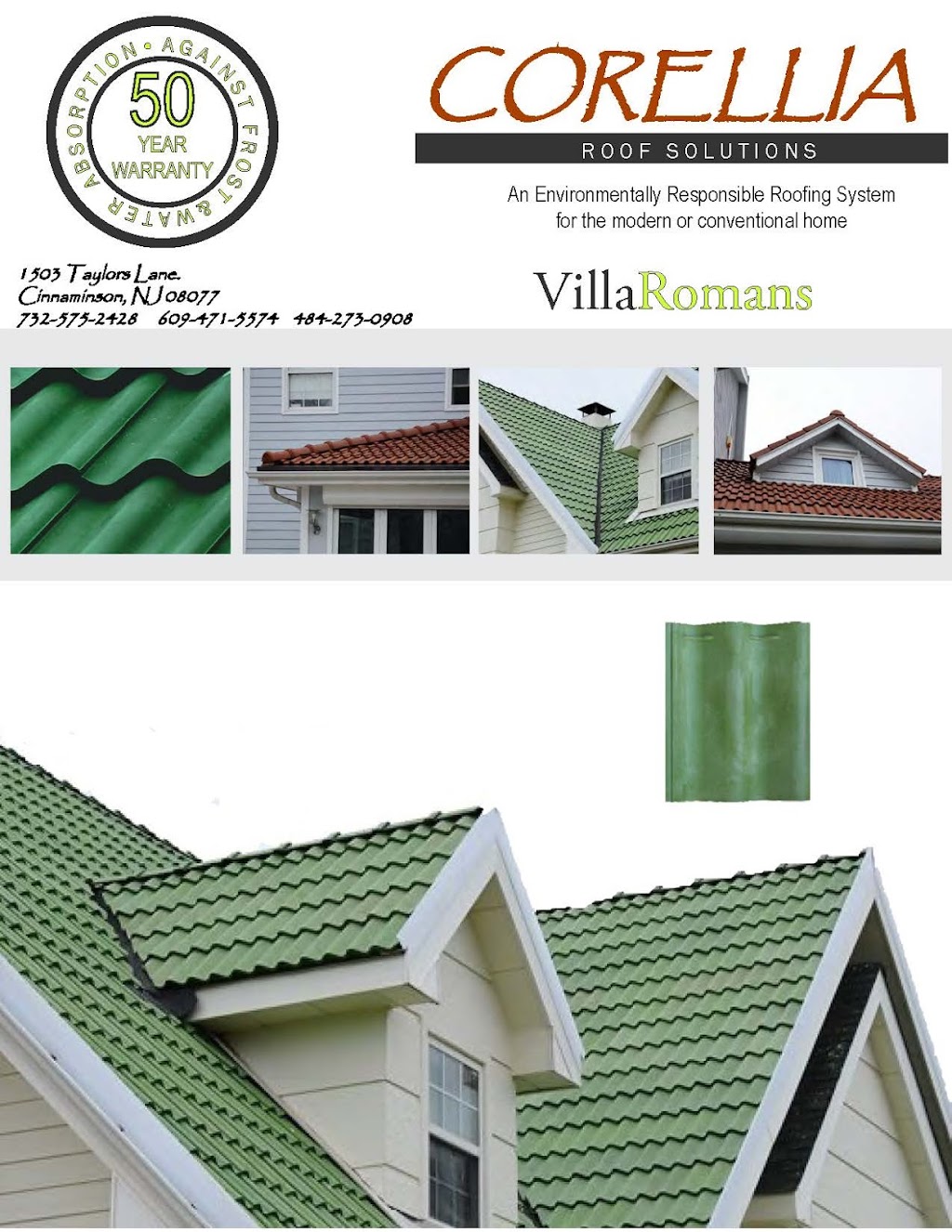 Corellia roof systems | 1503 Taylors Ln, Cinnaminson, NJ 08077 | Phone: (732) 575-2428