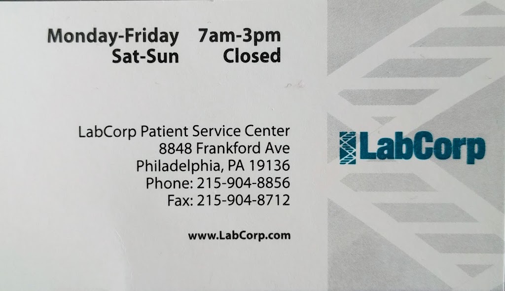 Labcorp at Walgreens | 8828 Frankford Ave, Philadelphia, PA 19136 | Phone: (215) 402-6740