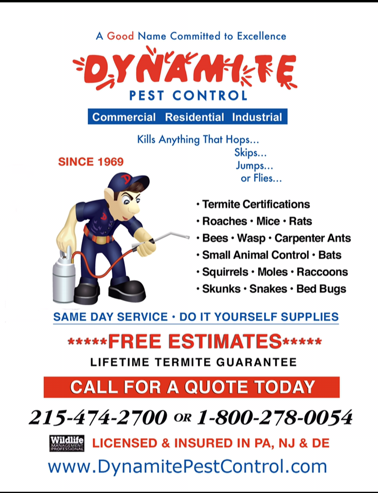 Dynamite Pest Control | 5462 Ridge Ave, Philadelphia, PA 19128 | Phone: (215) 483-2700