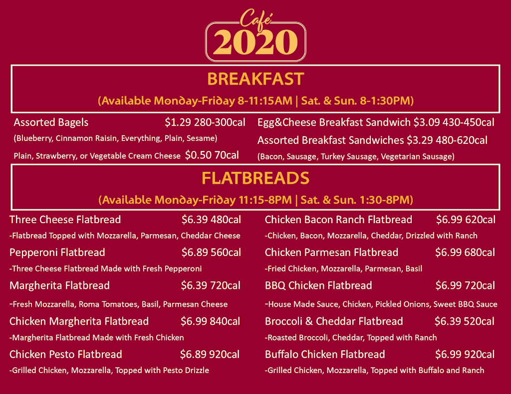 Cafe 2020 | Schellhase Commons, 601 E Main St, Collegeville, PA 19426 | Phone: (610) 409-3540