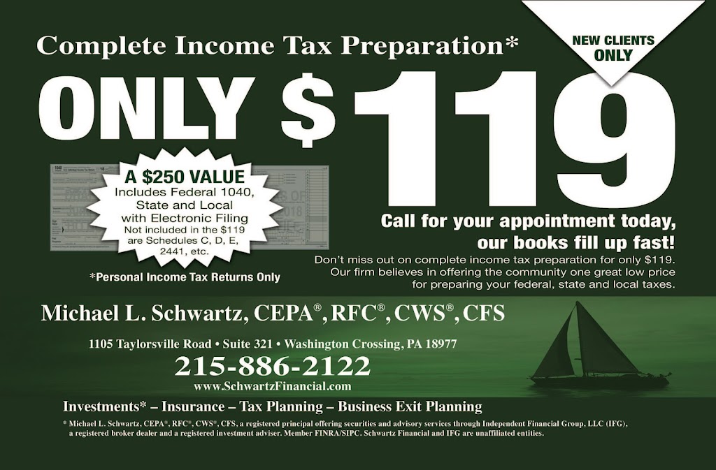 Schwartz Financial Services | 1105 Taylorsville Rd #321, Washington Crossing, PA 18977 | Phone: (215) 886-2122