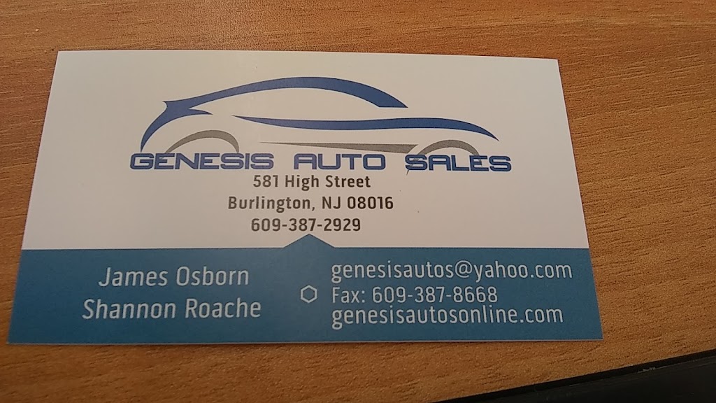 Genesis Auto Sales | 581 High St, Burlington, NJ 08016 | Phone: (609) 387-2929