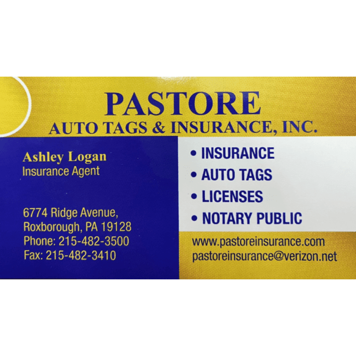 Pastore Auto Tags & Insurance Inc | 6774 Ridge Ave, Philadelphia, PA 19128 | Phone: (215) 482-3500