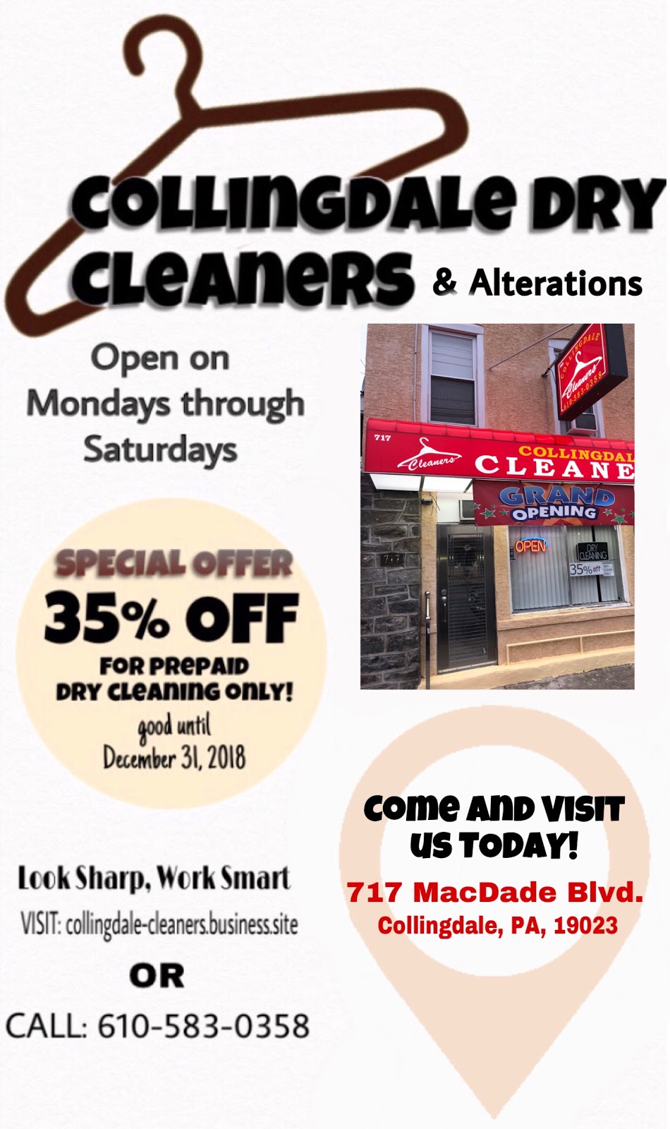 Collingdale Cleaners and Alterations | 717 MacDade Blvd, Collingdale, PA 19023 | Phone: (610) 583-0358