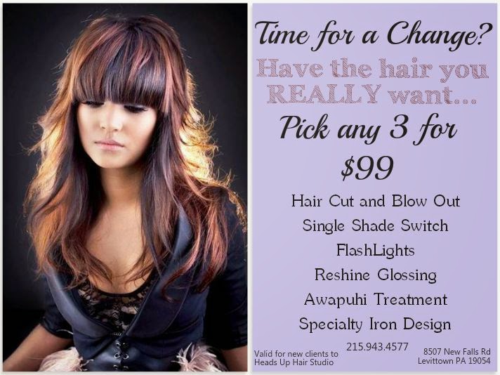 Heads Up Hair studio | 8507 New Falls Rd, Levittown, PA 19054 | Phone: (215) 943-4577