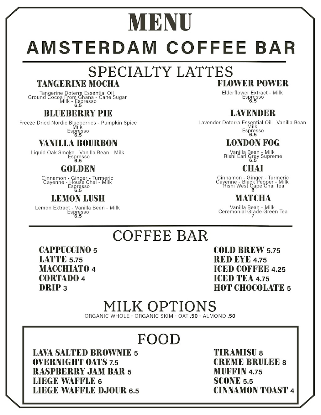Amsterdam Coffee Bar | 5667 York Rd. #7, New Hope, PA 18938 | Phone: (267) 544-0295