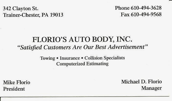 Florios Auto Body Shop | 342 Clayton St, Chester, PA 19013 | Phone: (610) 494-3628