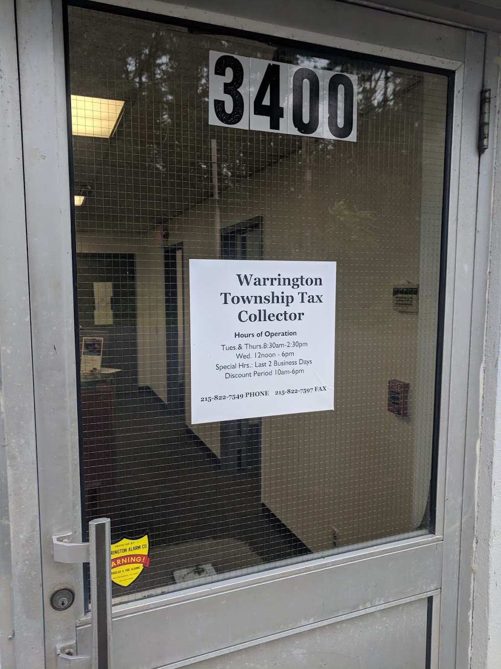 Warrington Township Tax Collector 2018-2021 Millie Seliga | 934 Longwood Ct, Chalfont, PA 18914 | Phone: (215) 822-7549