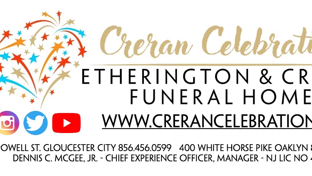 Creran Celebration Etherington & Creran Funeral Homes | 700 Powell St, Gloucester City, NJ 08030 | Phone: (856) 456-0599